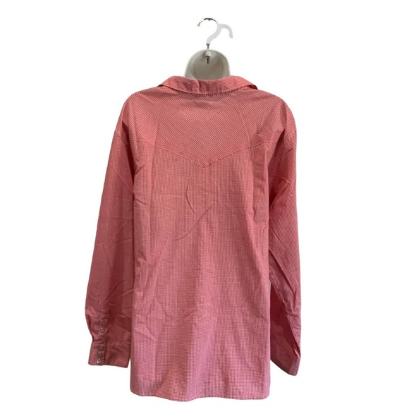 Levi Strauss & Co Vintage 1970s Hong Kong Gingham Shirt Size XL Red/White #1173 - Picture 5 of 6